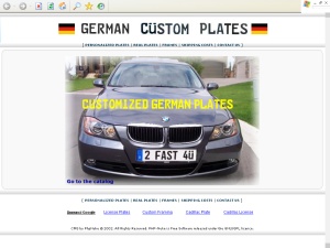 Targhe automobilistiche tedesche, anche personalizzate col tuo nome, che puoi vedere e ordinare direttamente.