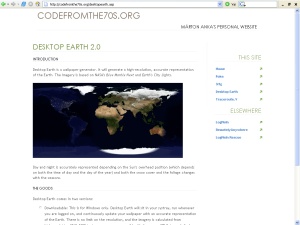 Su Desktop Earth puoi scaricare uno sfondo per computer che visualizza la mappa mondiale in tenpo reale.