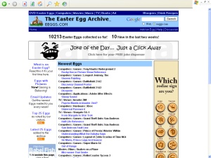 Gli easter eggs sono quei programmini nascosti all'interno di software officiali. Applicazioni, giochi e passatempi abilmente celati dai loro programmatori.