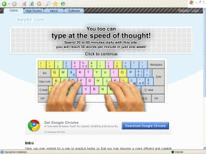 Keybr  un sito che attraverso una tastiera virtuale a video d la possibilit di esercitarsi sulla tastiera del computer.