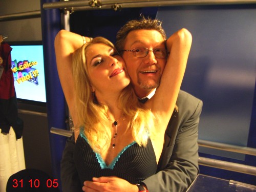 Con Silvia, in una delle prime foto della nuova stagione televisiva.
