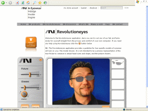 Un sito che ci consente di caricare una nostra fotografia dal computer e su di essa provare diversi tipi di occhiali fra le dodici marche tra le pi conosciute.