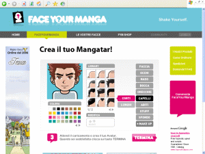 In questo sito  possibile costruirsi un avatar Manga personalizzato selezionando ogni particolare e ricevere poi il risultato via email.