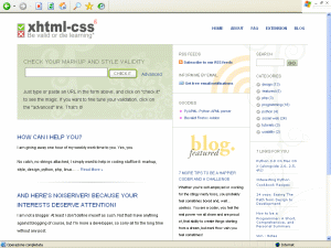 Xhtml-Css consente di validare il codice delle pagine del vostro sito o blog, basta incollare l' URL nell' apposita finestra e cliccare su 